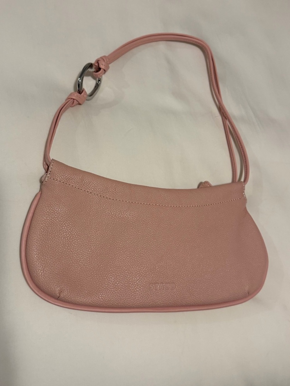 STAUD Blush Pebbled Shoulder Bag